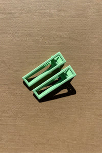 Mint green hair clip set