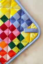 Load image into Gallery viewer, Oven Mitt + Pot Holder Set - Rainbow Check