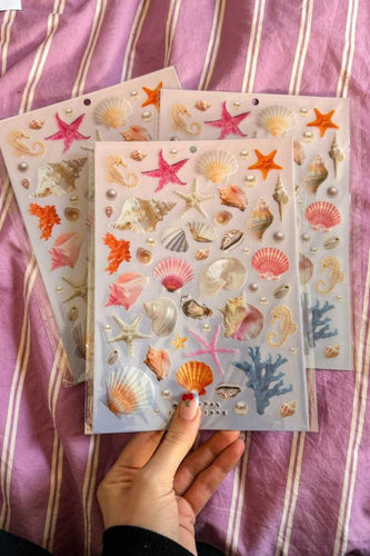 Seashell Premium Transparent Stickersheet