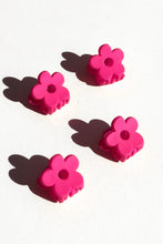 Load image into Gallery viewer, pink mini hair clip flowers