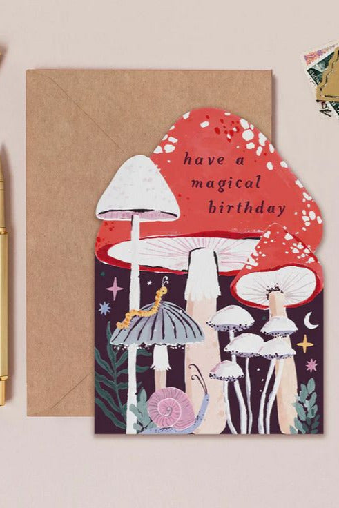 Have a Magical Birthday Mushrooms Card