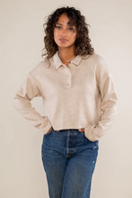 Load image into Gallery viewer, Bev Polo Sweater in Oatmeal