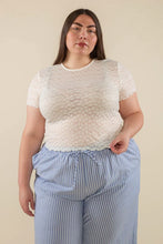 Load image into Gallery viewer, Avery Lace Baby Tee - Ivory