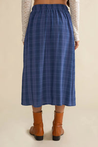 Bleu Deadstock Plaid Boxer Skirt