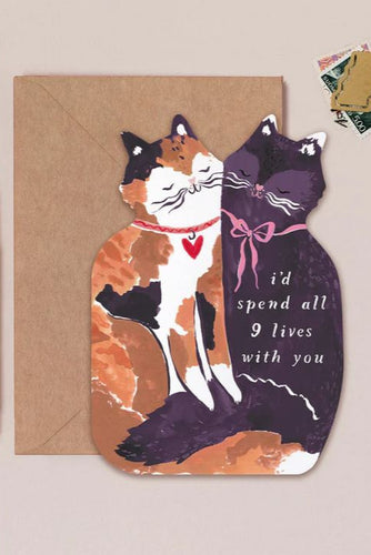 Nine Lives Cats Card