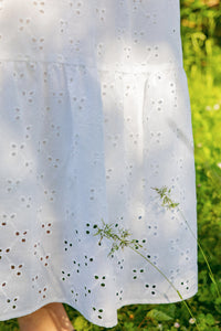 Prairie Eyelet Skirt - White