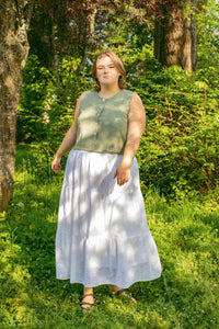 Prairie Eyelet Skirt - White