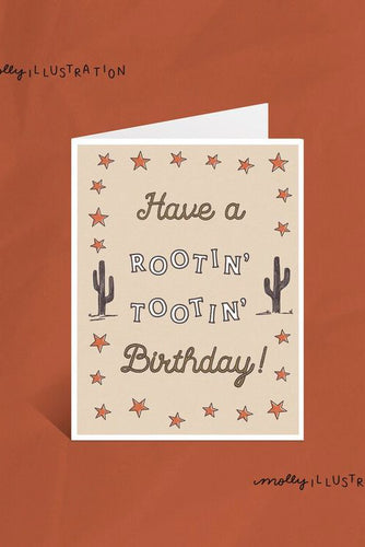 Rootin Tootin Western Birthday Card