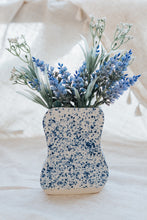 Load image into Gallery viewer, Speckled Blue Window Sill Vase