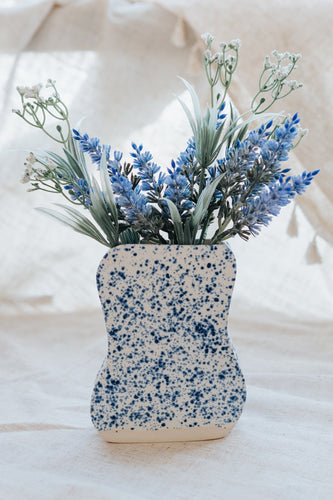 Speckled Blue Window Sill Vase
