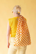 Load image into Gallery viewer, Marigold Check Reusable Bag