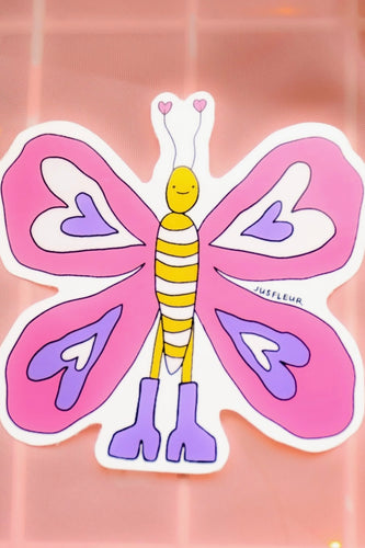 Butterfly In Boots Sticker
