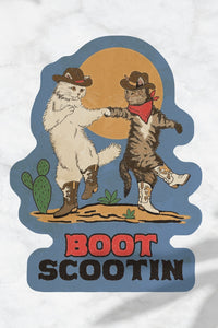 Boot Scootin Kitties  Sticker