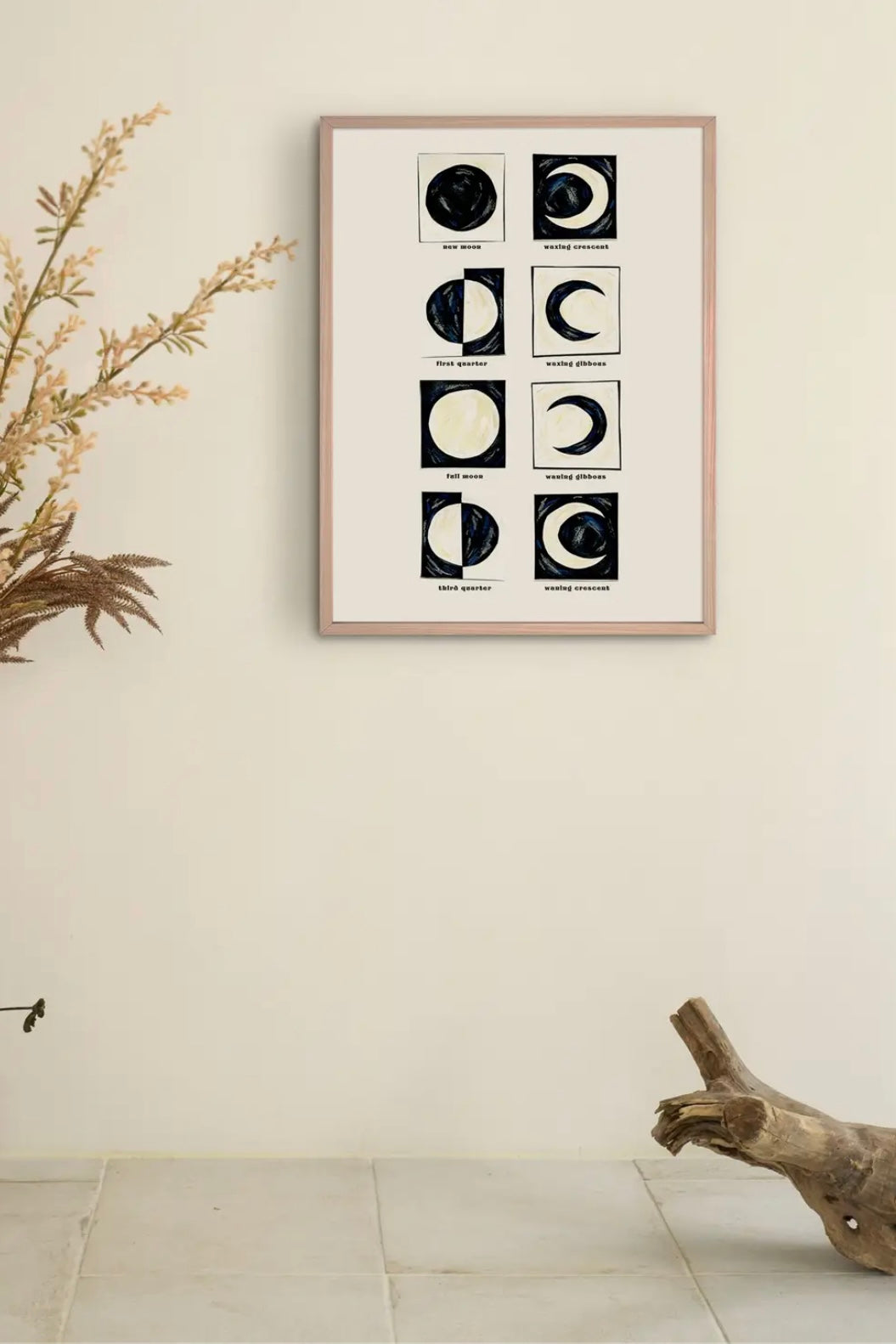 Moon Phases: Women In Business Grl Pwr Mural - Removable Wall Adhesive Decal