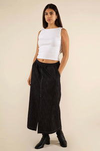 Laney Black Denim Skirt