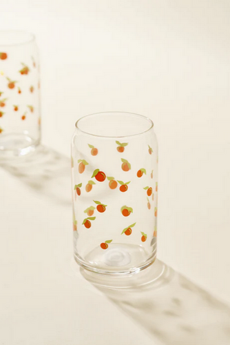 Little Cuties Orange Fruit Soda Can Glass