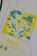 Load image into Gallery viewer, 2026 &quot;In The Park&quot; Risograph Calendar