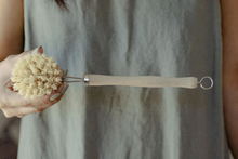 Load image into Gallery viewer, White Teakwood Dish Brush