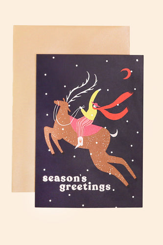 Seasons Greetings Reindeer Card