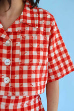 Load image into Gallery viewer, Shell Utility Shirt - Gingham Fishies