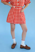 Load image into Gallery viewer, Shell Utility Skort - Gingham Fishies