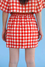 Load image into Gallery viewer, Shell Utility Skort - Gingham Fishies