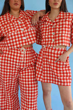 Load image into Gallery viewer, Shell Utility Shirt - Gingham Fishies
