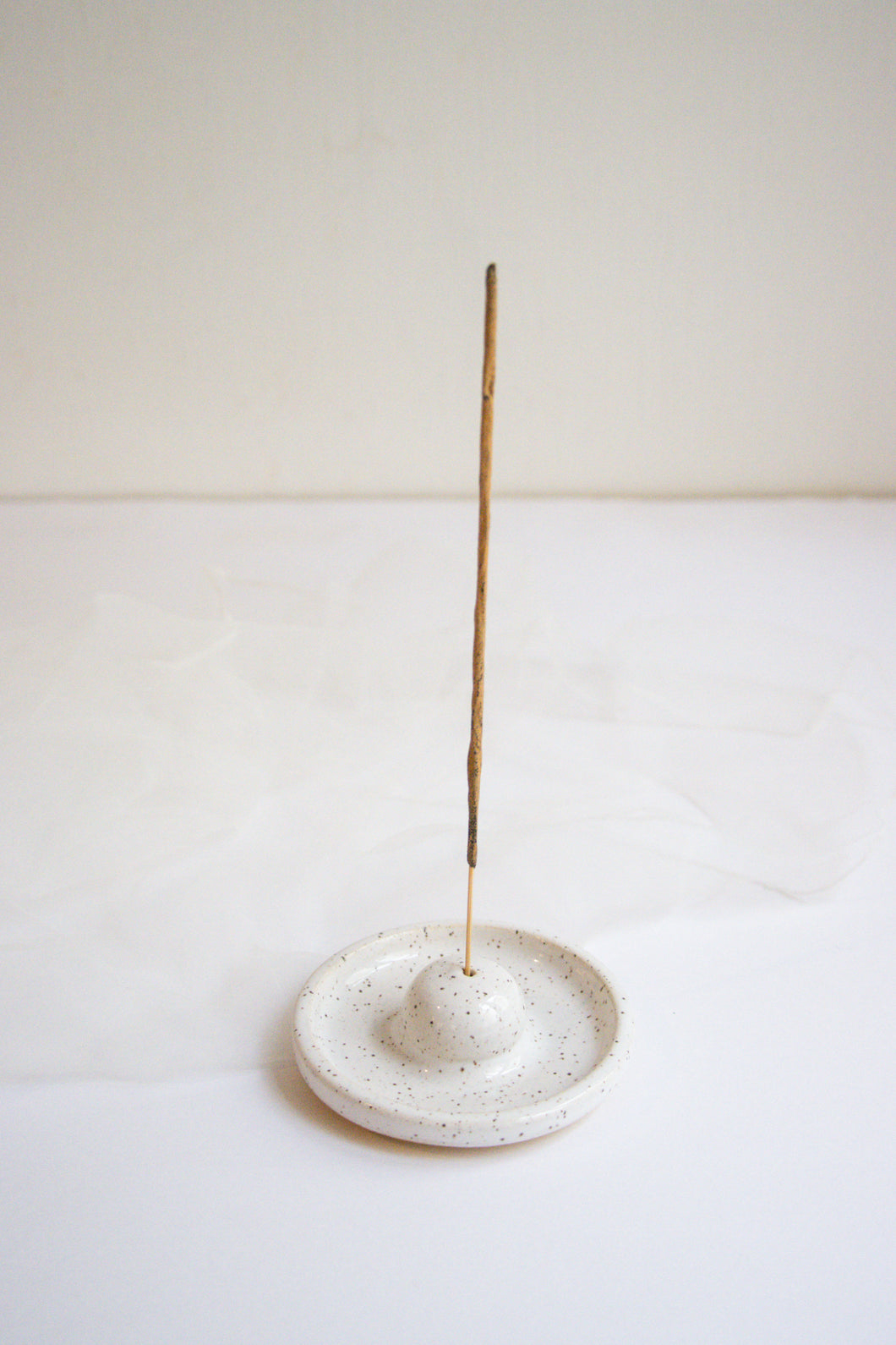 White Speckled Incense Holders