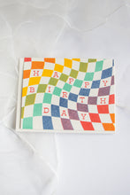 Load image into Gallery viewer, Rainbow Checkerboard Birthday Card