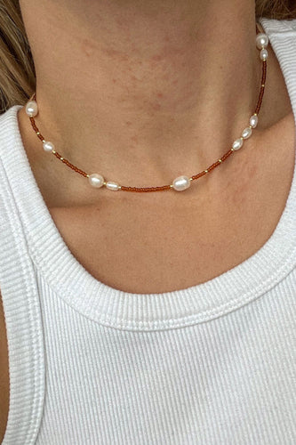 Beaded Pearl Layering Necklace - 3 Colours