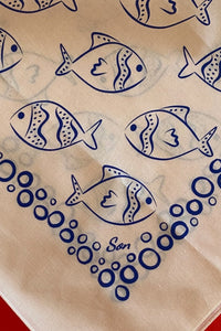 Blue Fish Bandana