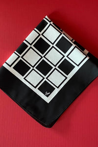 Black and White Checkmate Bandana