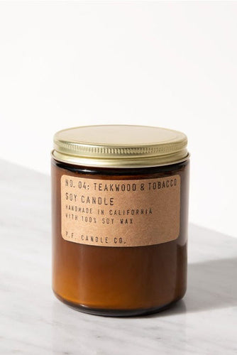 Teakwood and Tobacco Soy Candle by P.F. Candle Co