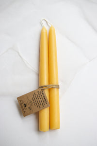 Beeswax Candle 9" Taper Pair