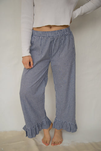 Boxer Pant - Blue Plaid