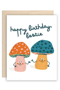 Mushroom Bestie Birthday Card