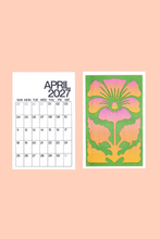 Load image into Gallery viewer, 2027 Gradient Floral Risograph Calendar