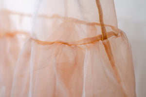 Peach Organza Dress - M/L