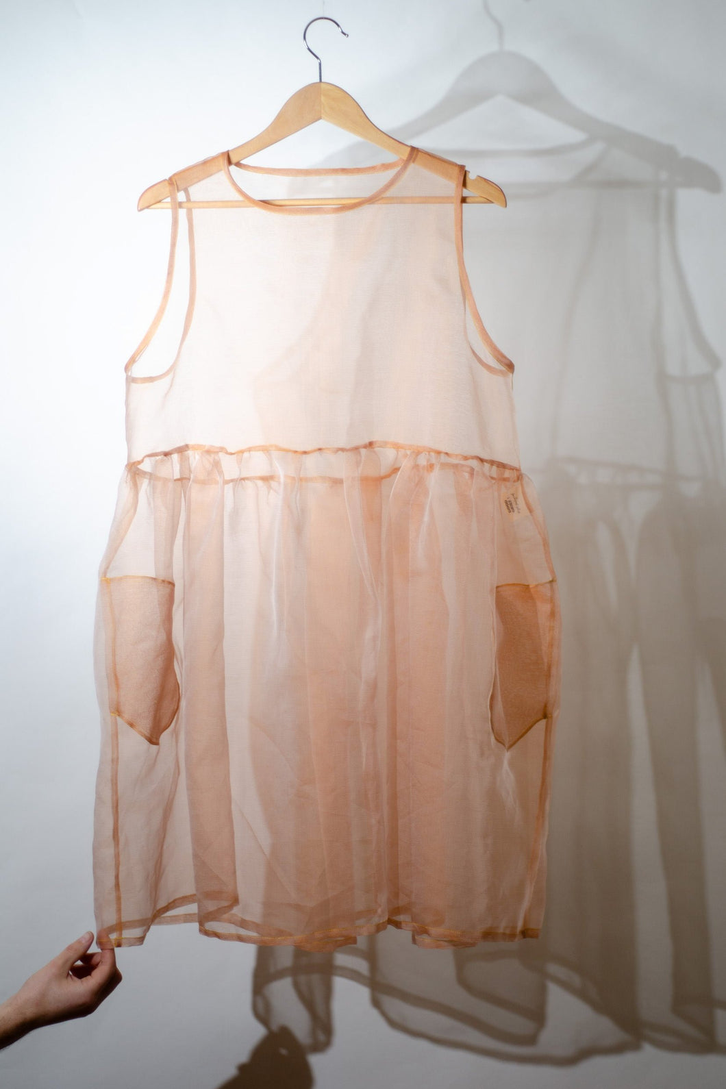 Peach Organza Dress - M/L