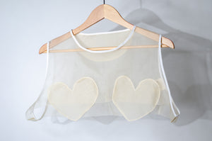 Organza Heart Micro Crop - M/L