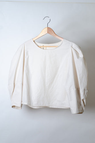 Ivory Puff Sleeve Top - M