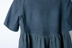 Forest Green Linen Dress - S/M