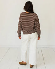 Load image into Gallery viewer, I Can't Believe It's Not Vintage Crewneck - Brown Pinstripe