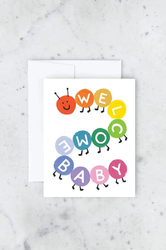 Welcome Baby Caterpillar Card