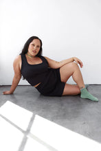 Load image into Gallery viewer, Waffle Square Crop Tank - Black