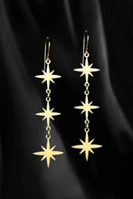 Load image into Gallery viewer, Dangle Earrings with Three Stars