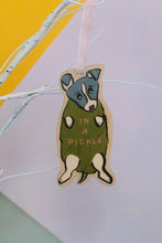 Load image into Gallery viewer, Wood Holiday Ornament - Pickle Dog
