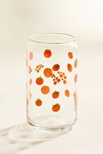 Load image into Gallery viewer, Tomato Gold Rimmed Soda Can Glass