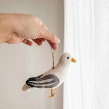 Load image into Gallery viewer, Felt Seagull Holiday Ornament