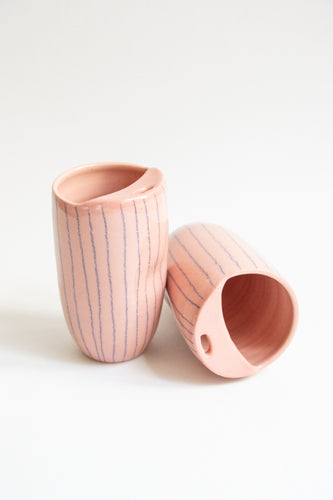 Striped Travel Cup